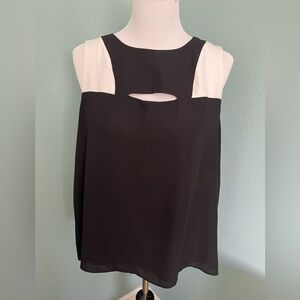 Philosphy Black and White Sleeveless Top